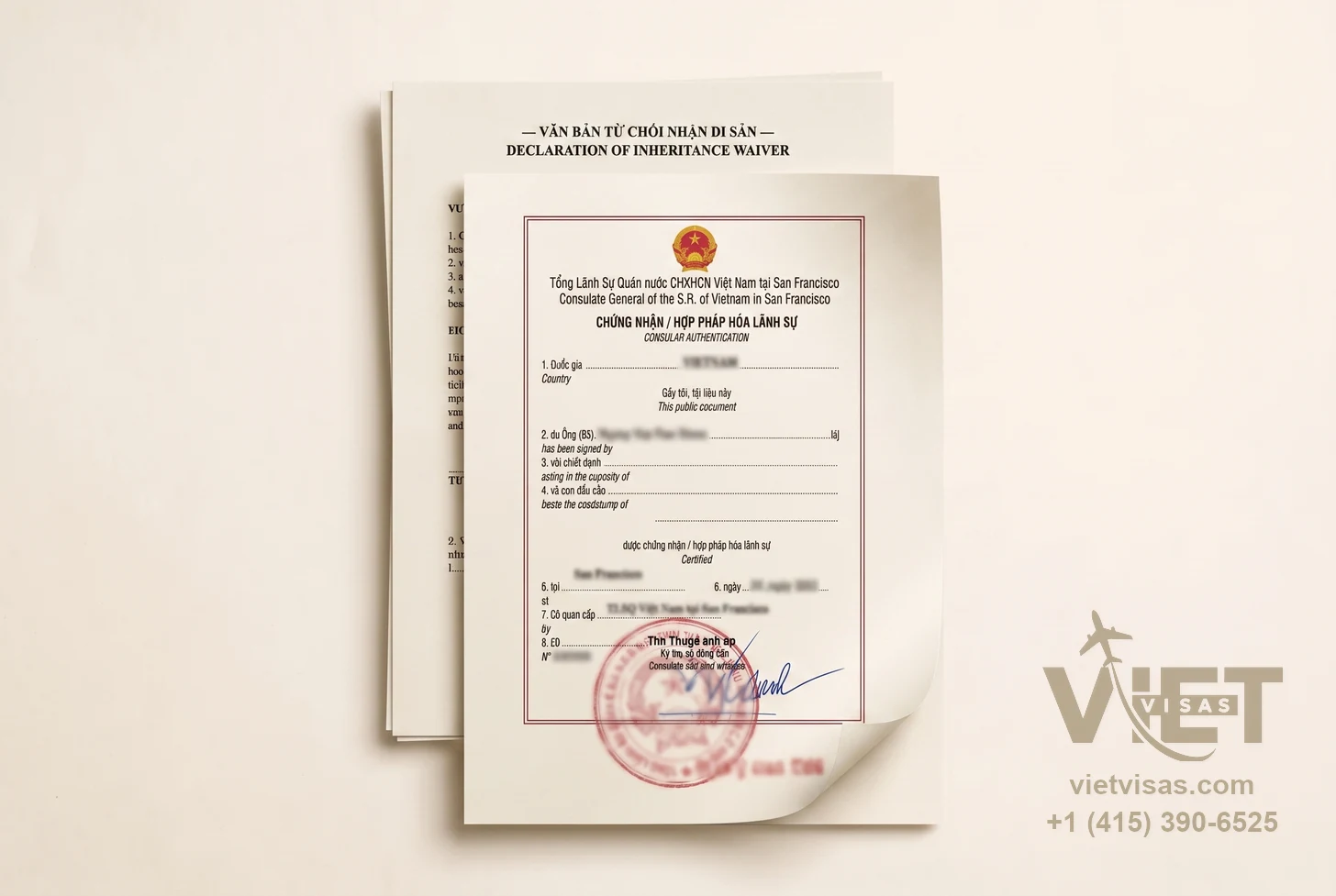 Từ chối nhận di sản thừa kế ở Việt Nam (từ Mỹ)